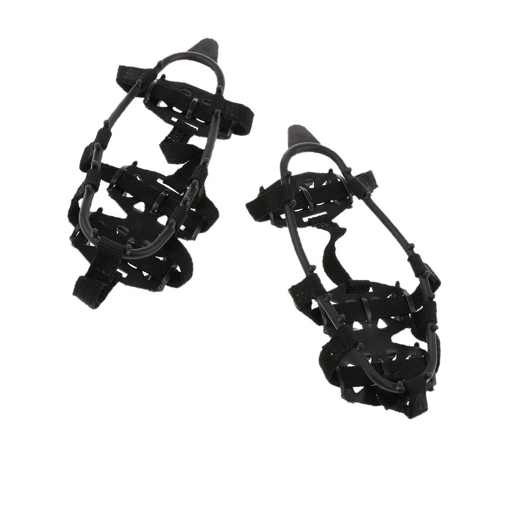 1 Pair 24 Teeth Anti-slip Ice Snow Shoeing Walk Cleats | Traction Ice Snow Grips