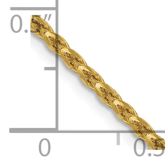 14k Yellow Gold 1.6 mm D.C Open Franco Chain