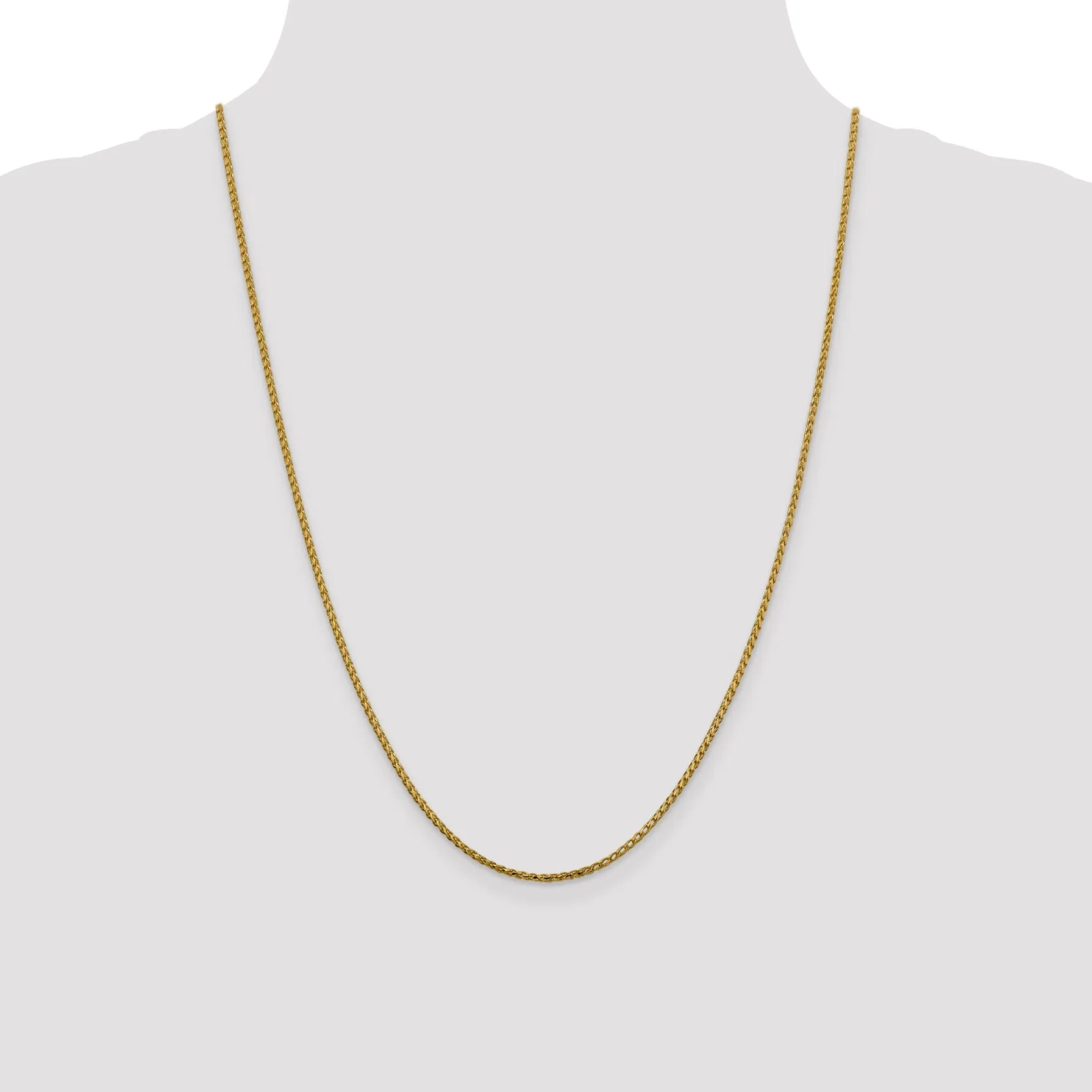 14k Yellow Gold 1.6 mm D.C Open Franco Chain