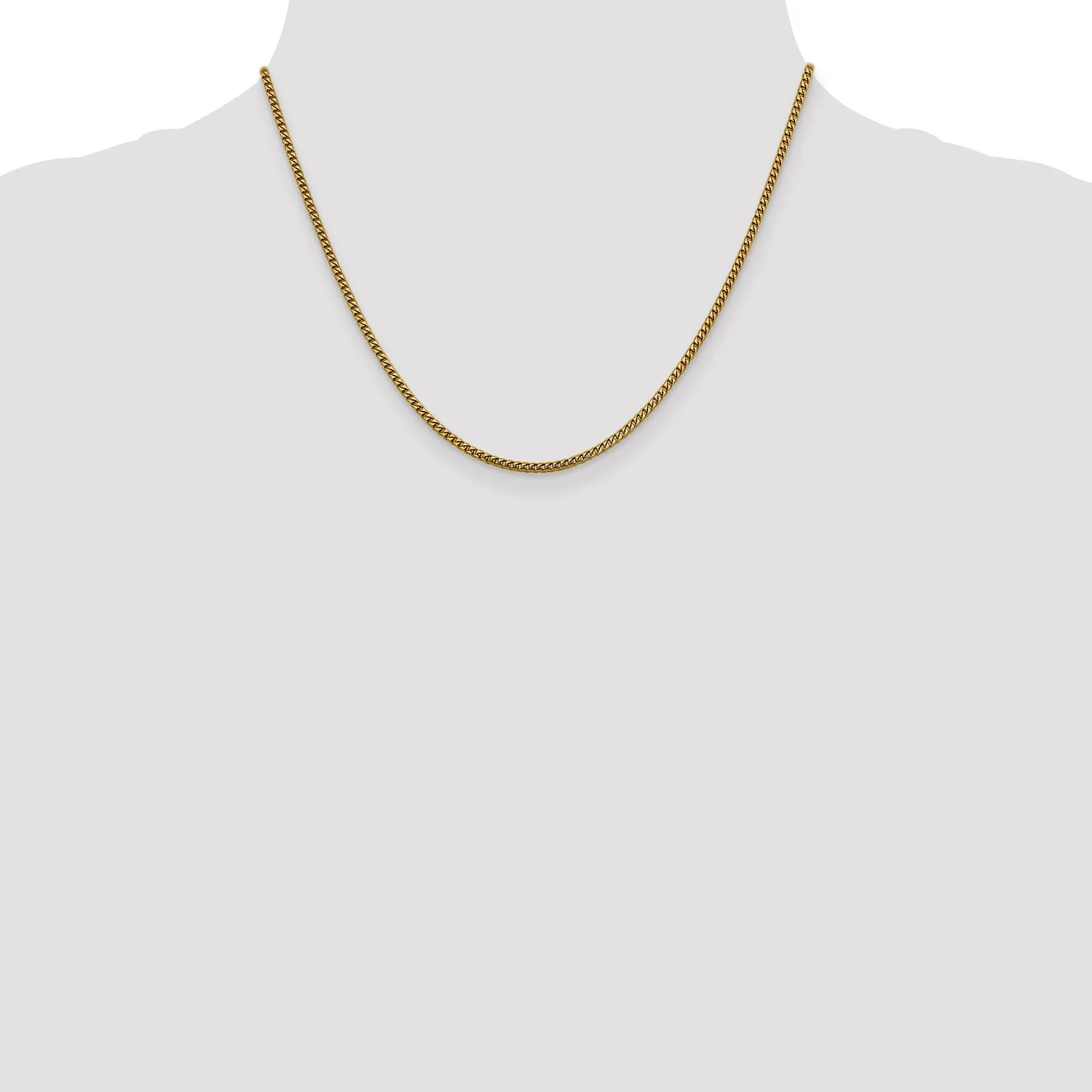 14k Yellow Gold 2 mm Franco Chain