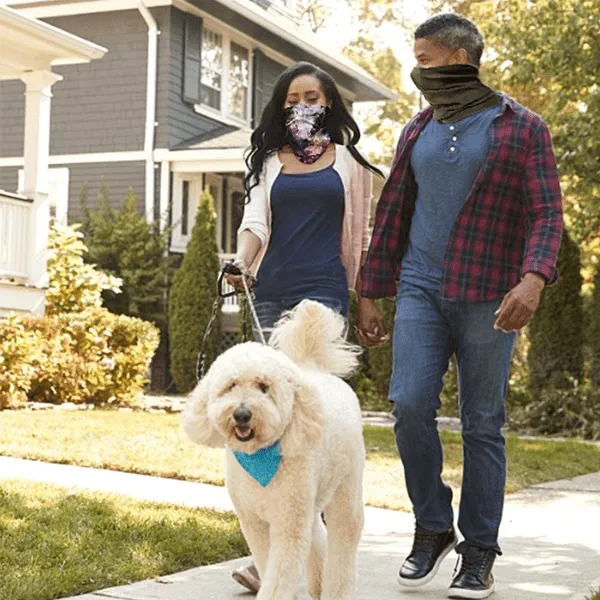 2 Piece: Neck Gaiter Bandana Face Mask