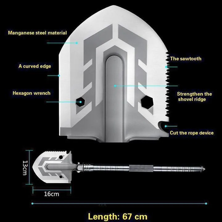 23-in-1 Multi-Purpose Tactical Shovel
