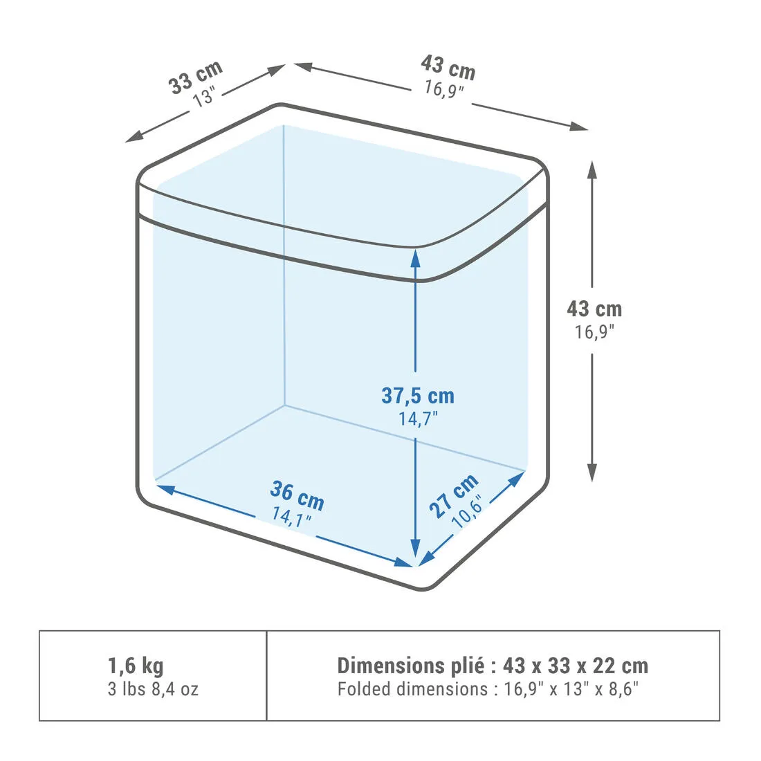 35 L Fresh camping cooler 500 - keeps food cool for 17 hours