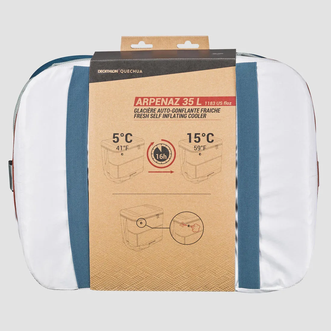 35 L Fresh camping cooler 500 - keeps food cool for 17 hours