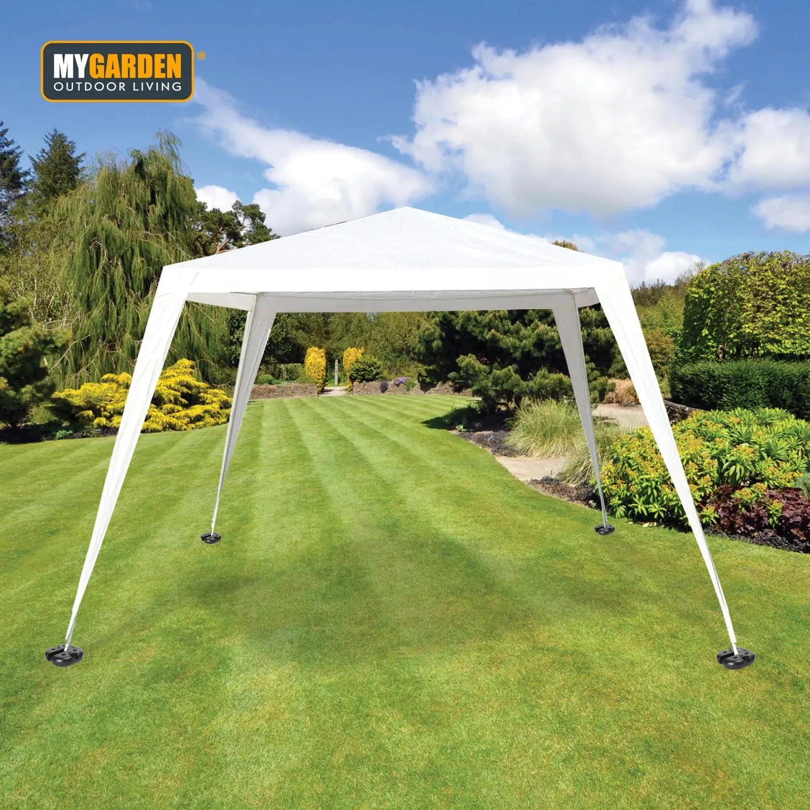 4 Piece Square Canopy Leg Weights for Gazebos, Marquees and Market Stalls