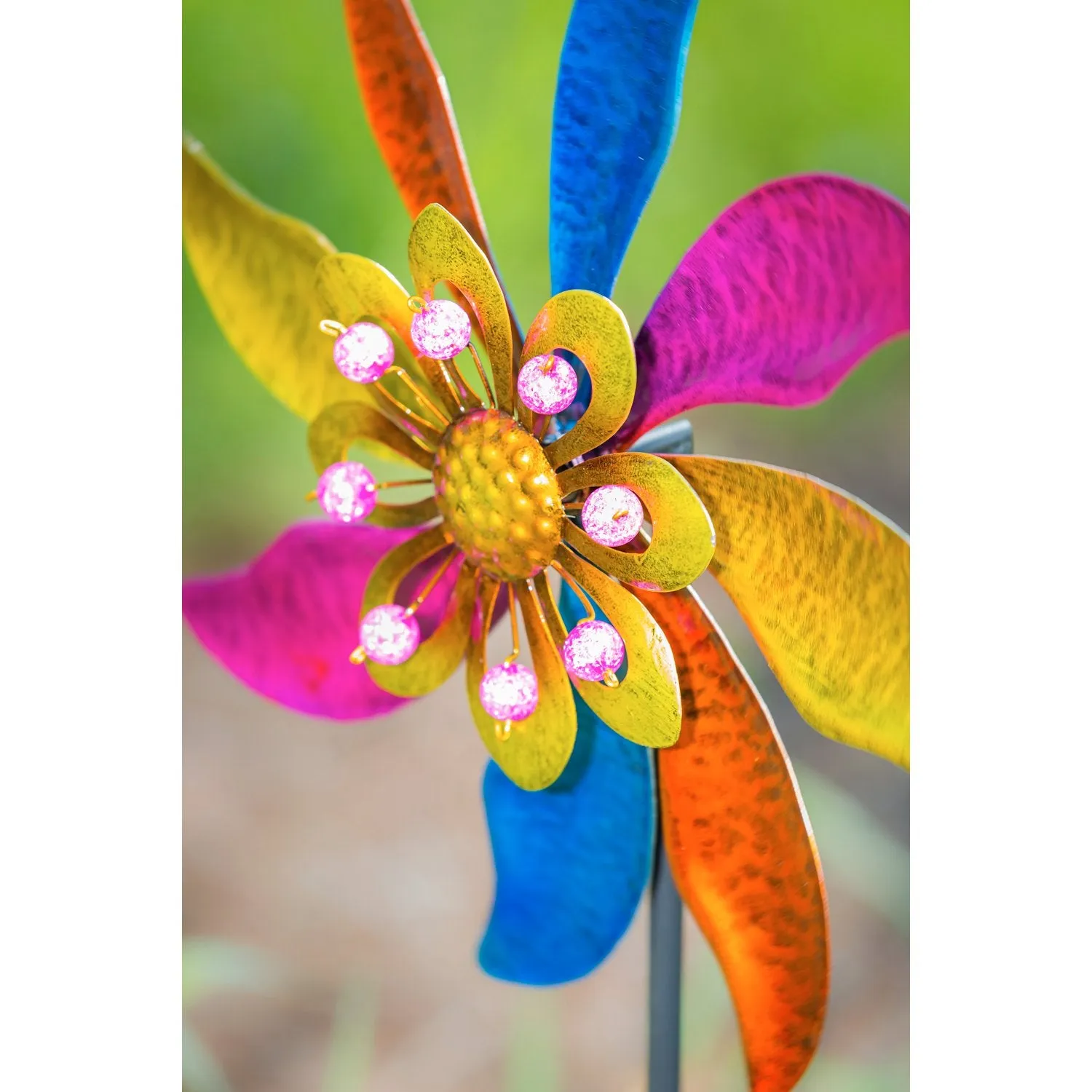 48"H Rainbow Windmill Wind Spinner Stake, 2 ASST.,47m3097