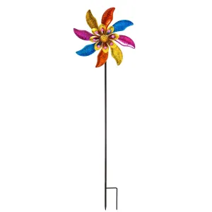 48"H Rainbow Windmill Wind Spinner Stake, 2 ASST.,47m3097