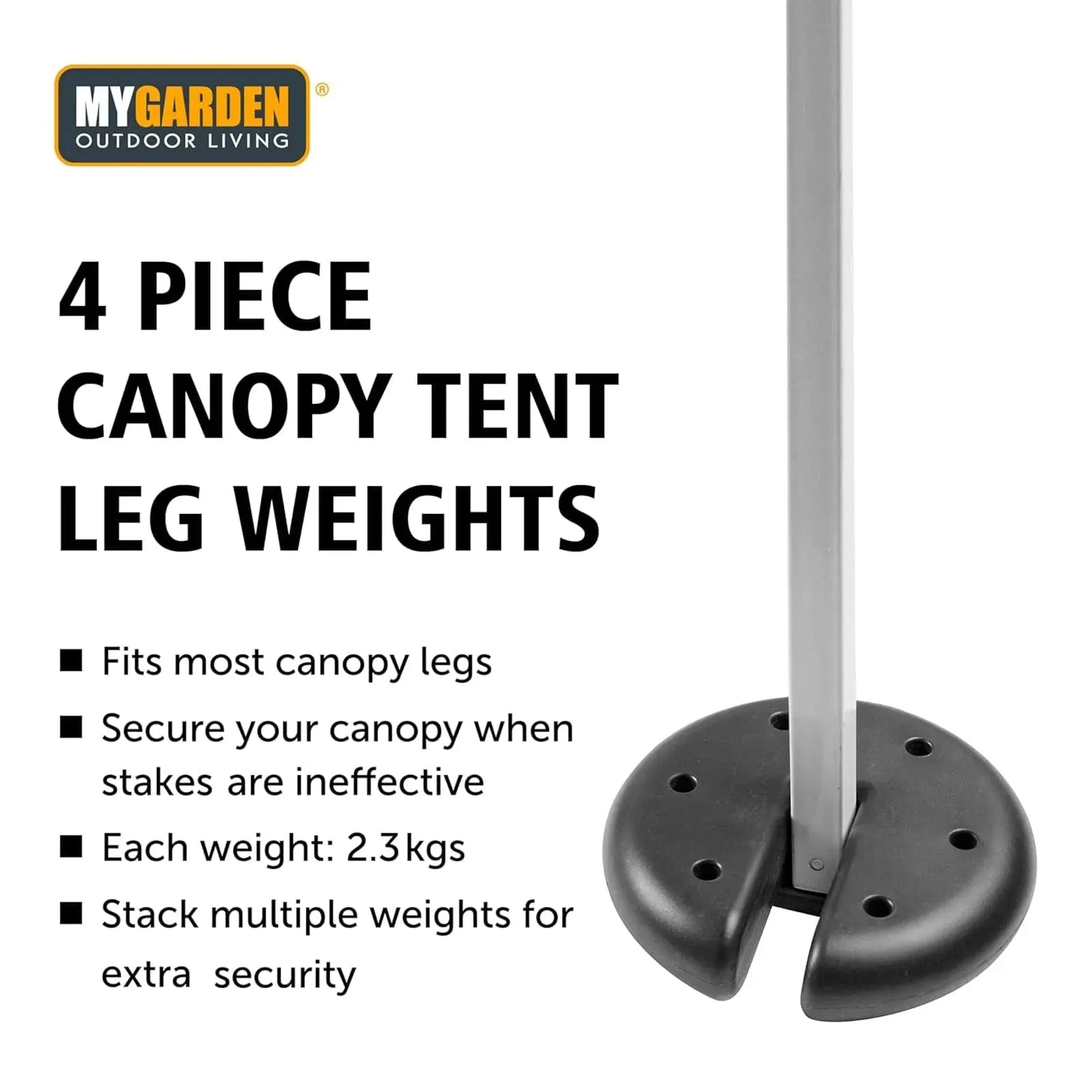 4pcs Gazebo Leg Weights Round Disc Pole Anchors Marquee Market Stall Tent Canopy