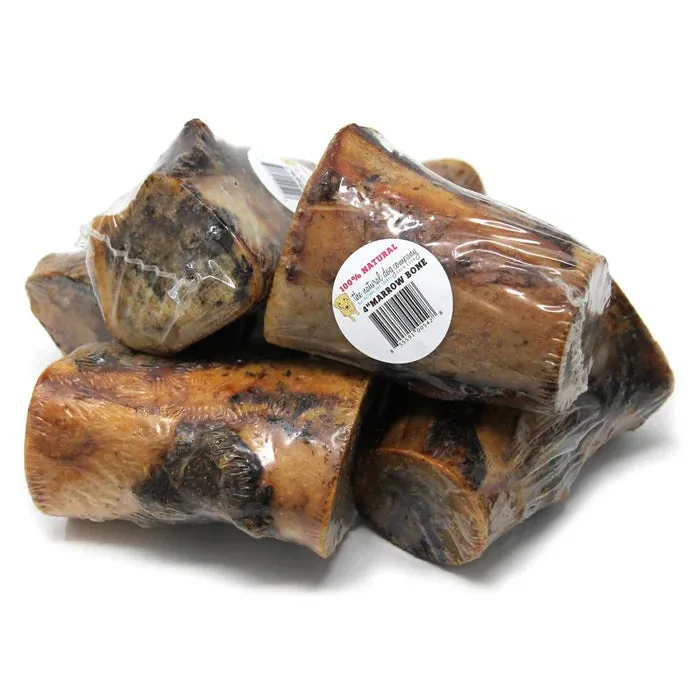 4" Beef Marrow Bone- Tough Dog Chew (Bulk - Shrinkwrapped)