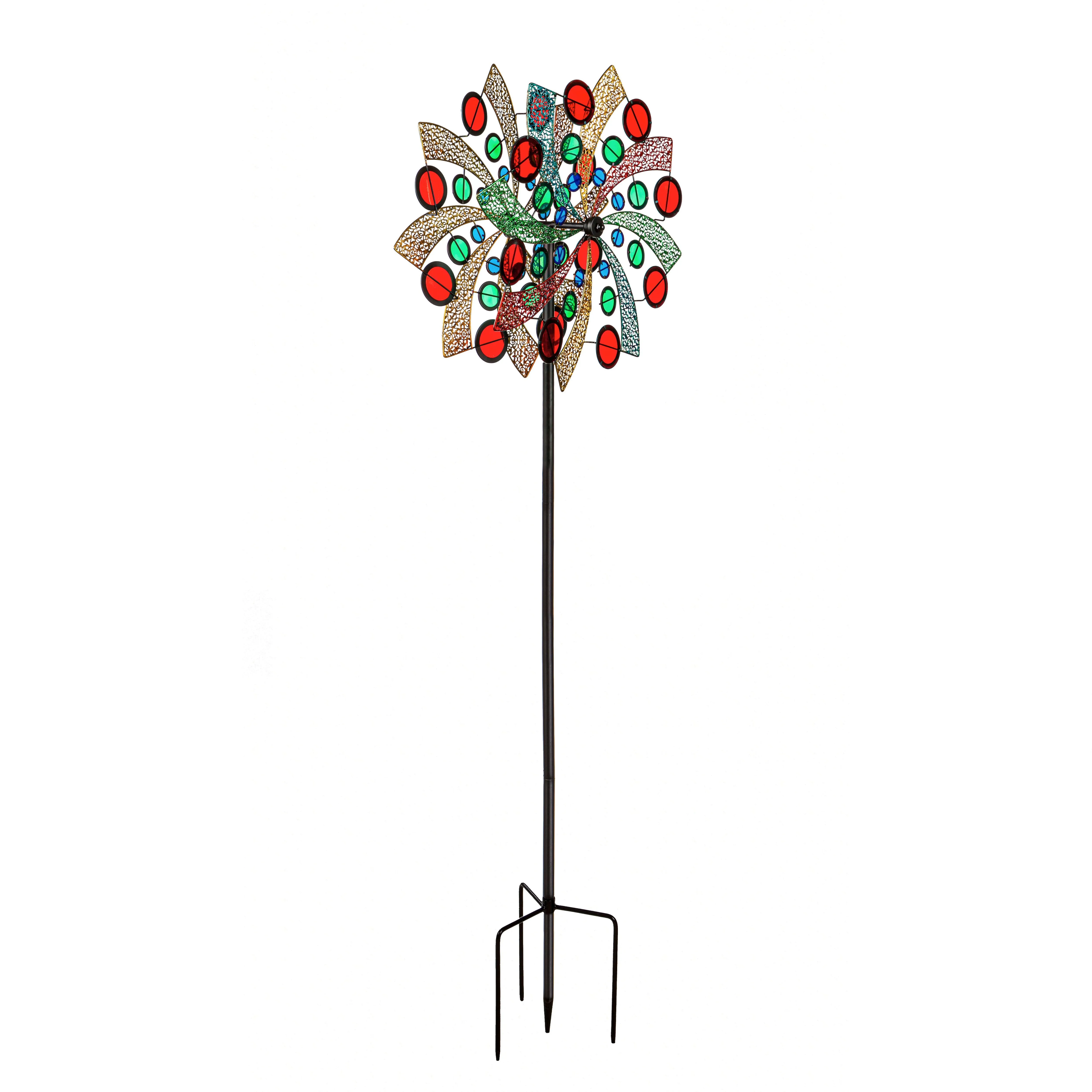 75" wind spinner, filigree sails with acrylic disks,47m4495