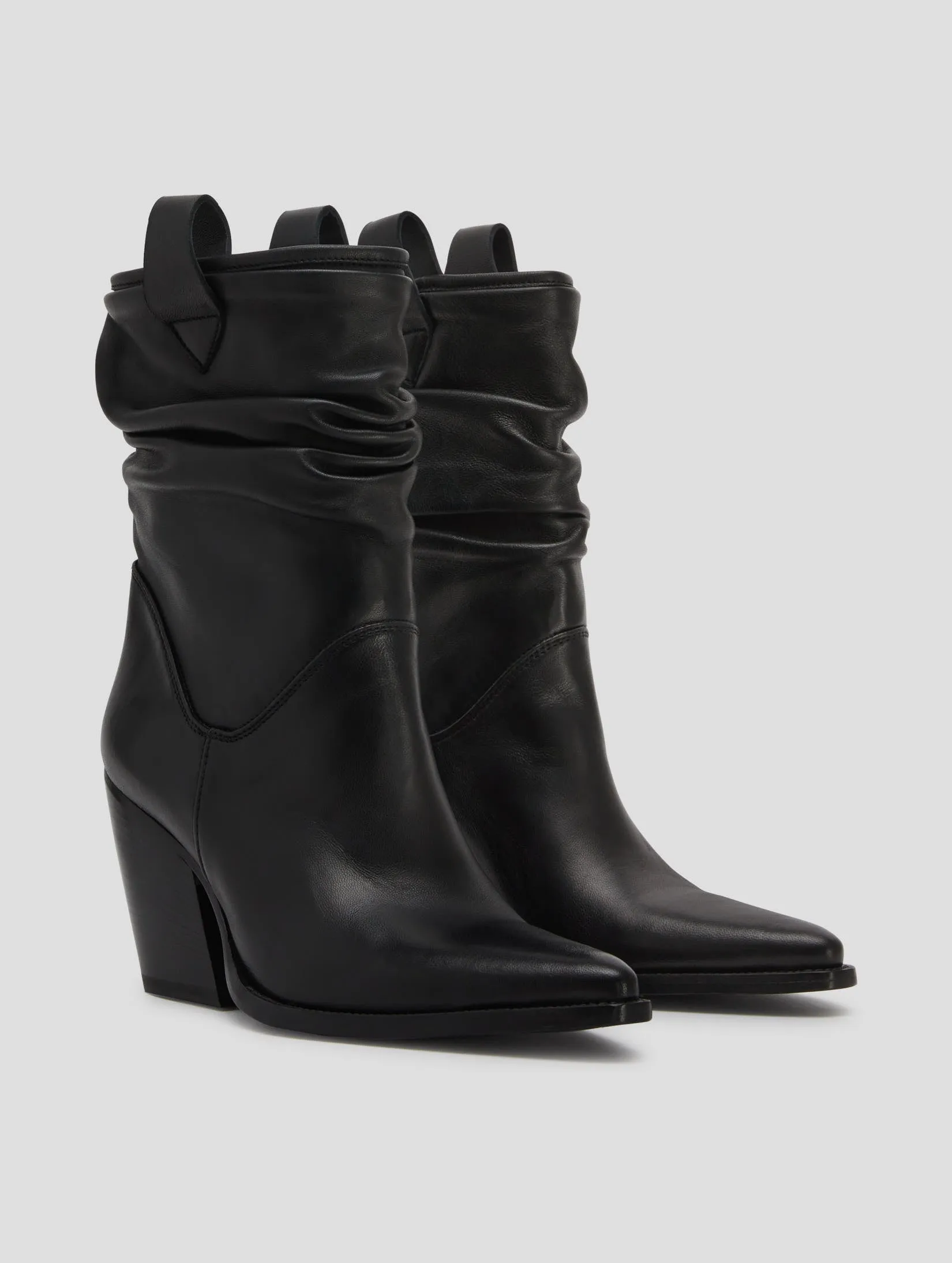 ALISON 80MM WRINKLED BOOT IN BLACK NAPPA -Woman