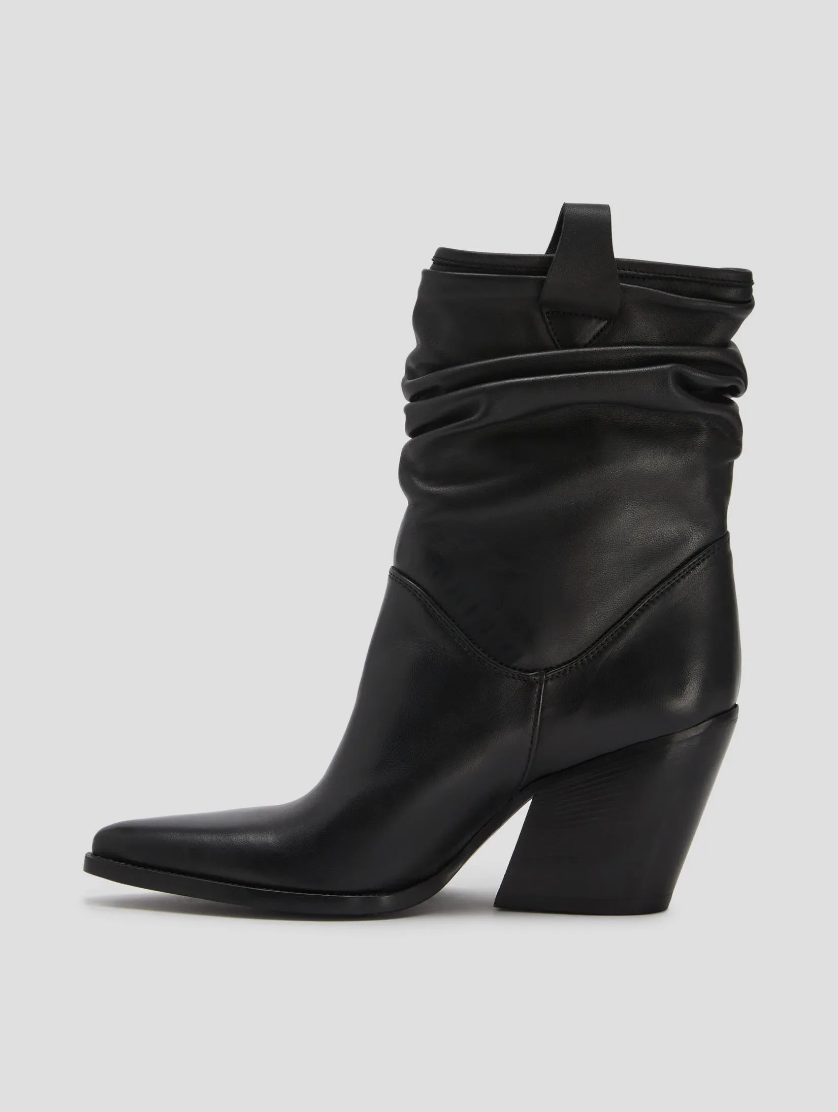 ALISON 80MM WRINKLED BOOT IN BLACK NAPPA -Woman