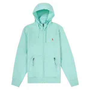 All Weather Double Knit Zip-Up Hoodie - Aqua Verde