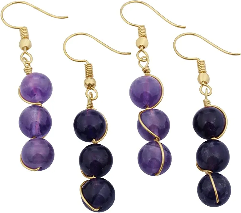 Amethyst crystal Earrings