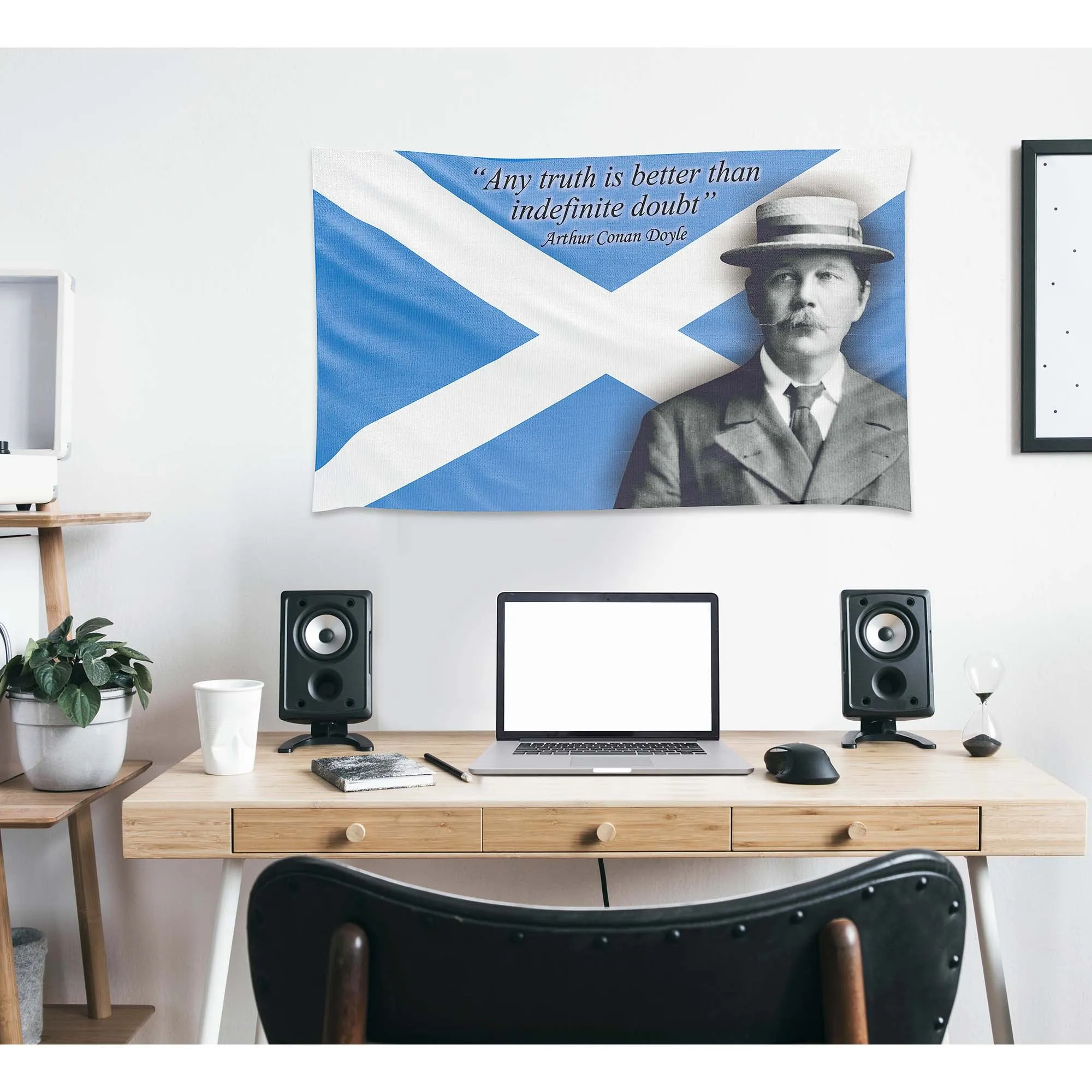Arthur Conan Doyle British Writer Flag Banner