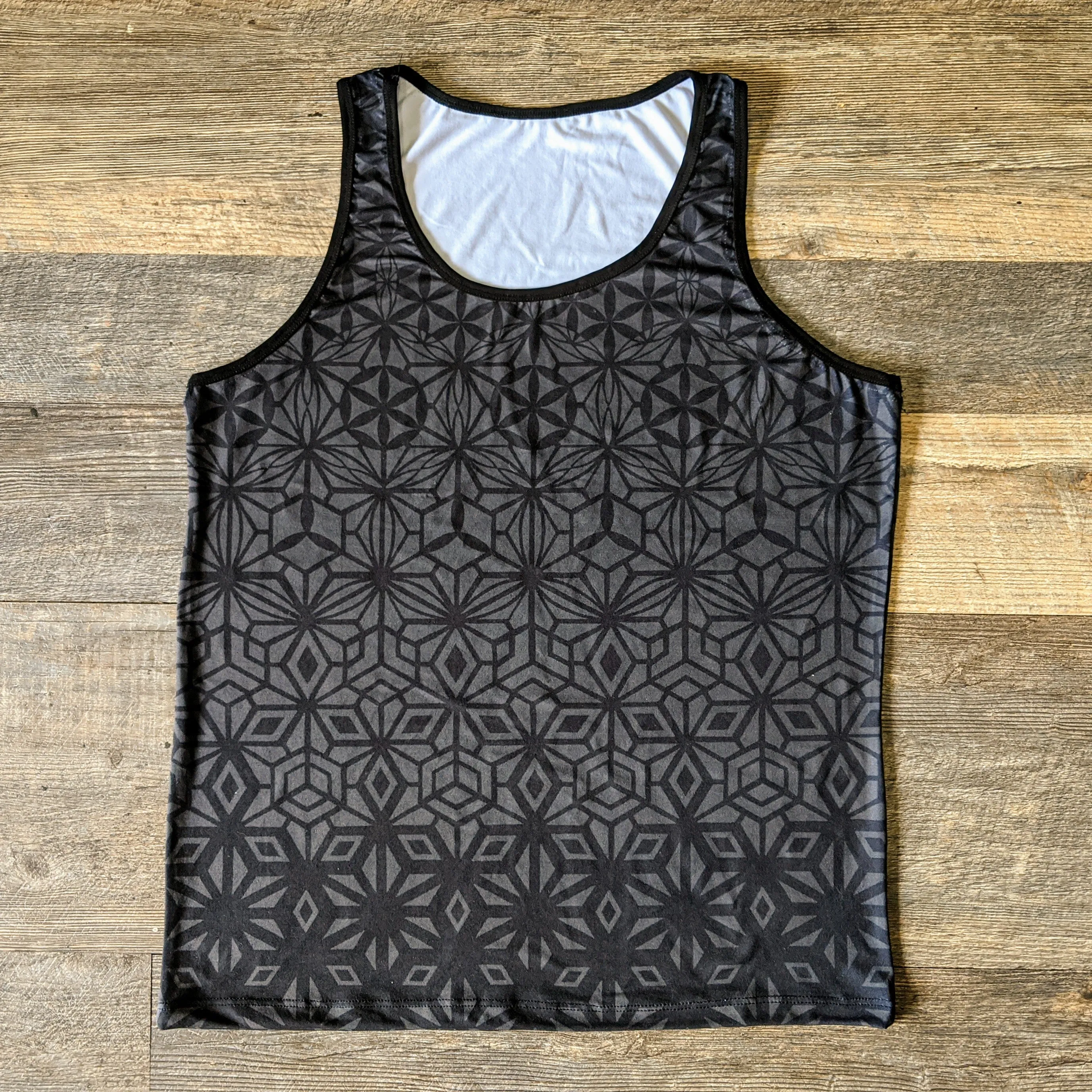 Black Tessellating Fractals Tank Top