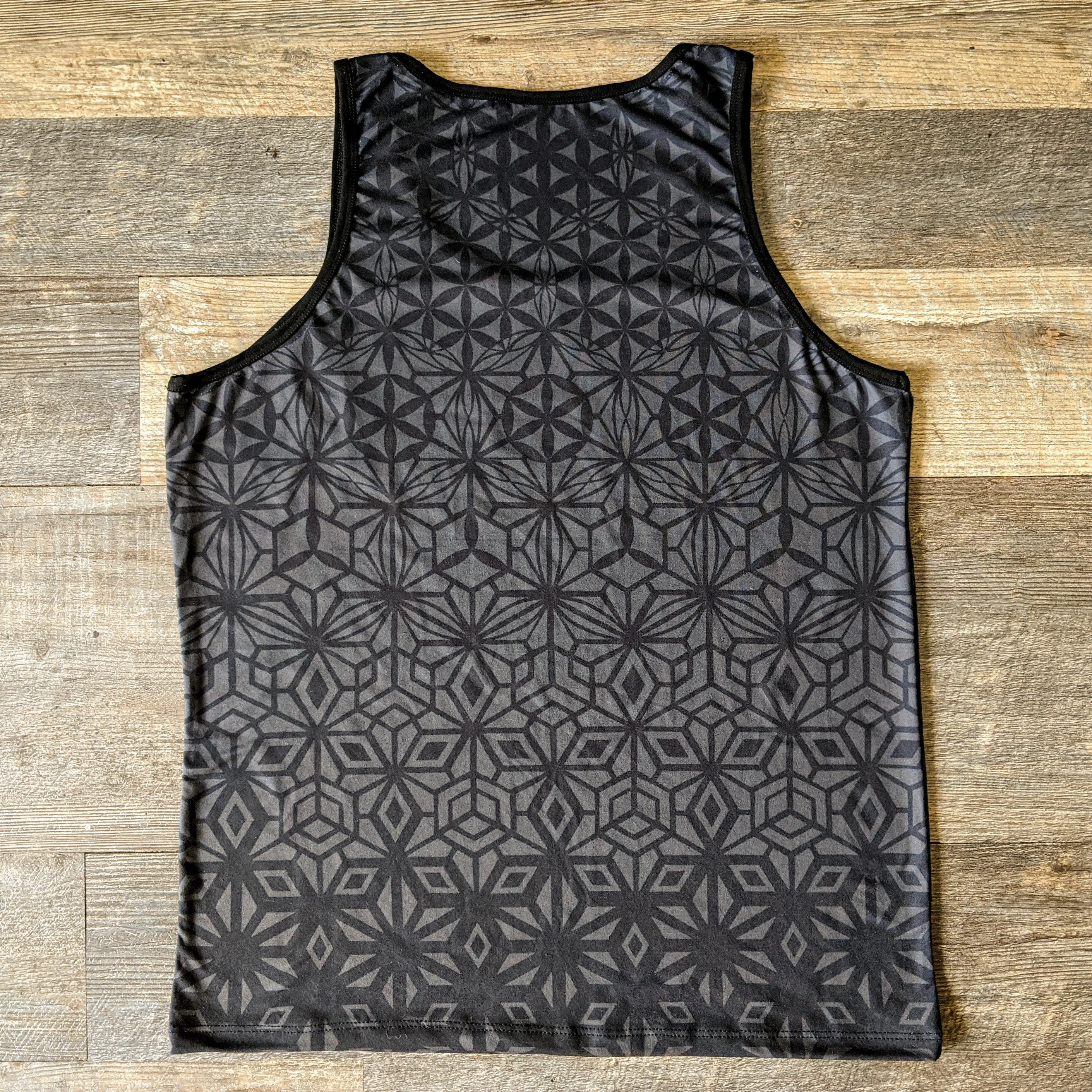 Black Tessellating Fractals Tank Top