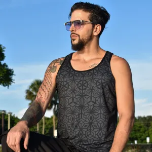 Black Tessellating Fractals Tank Top