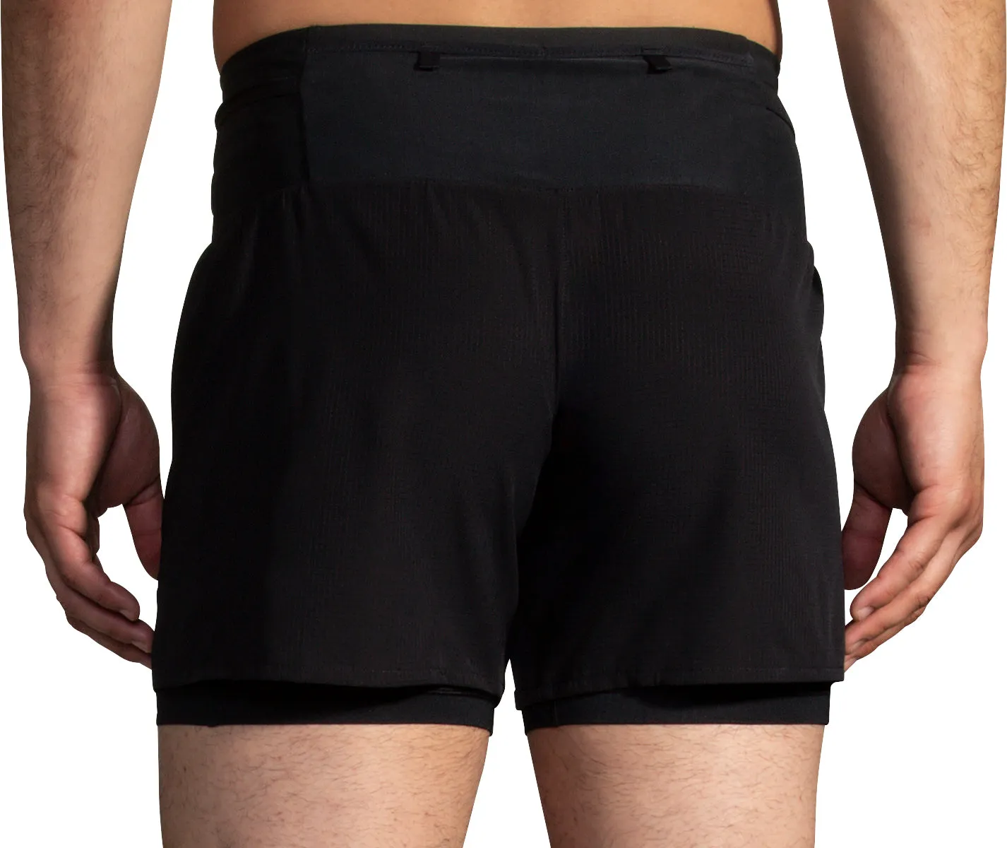 Brooks 5 Inch High Point 2.0 2 In 1 Mens Running Shorts - Black