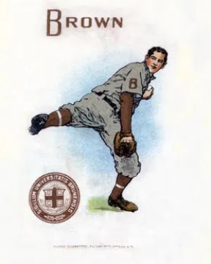 Brown University Baseball Art Litho  7198