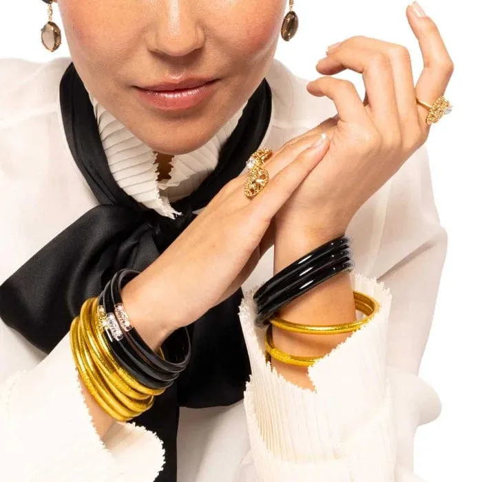 BuDhaGirl All Weather Bangles (Three Kings) In Black