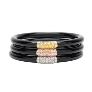 BuDhaGirl All Weather Bangles (Three Kings) In Black