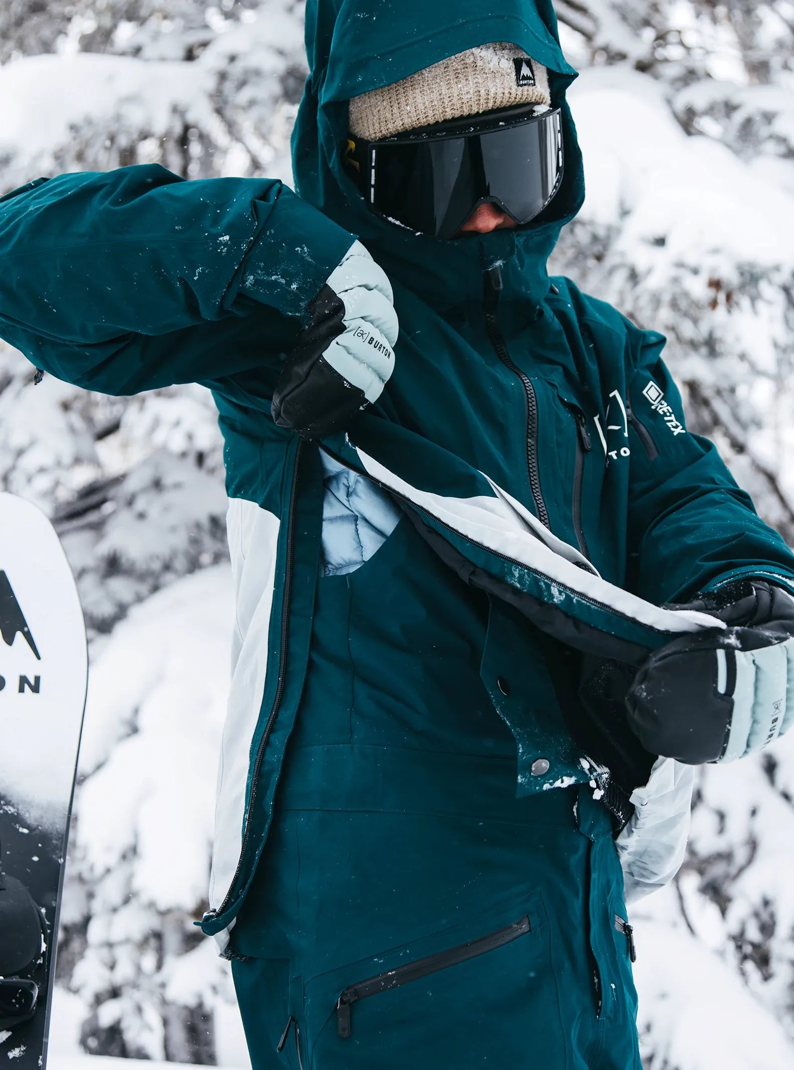 Burton [ak] Velocity GORE-TEX Anorak Jacket Mens 2025 Deep Emerald / Grey Cloud