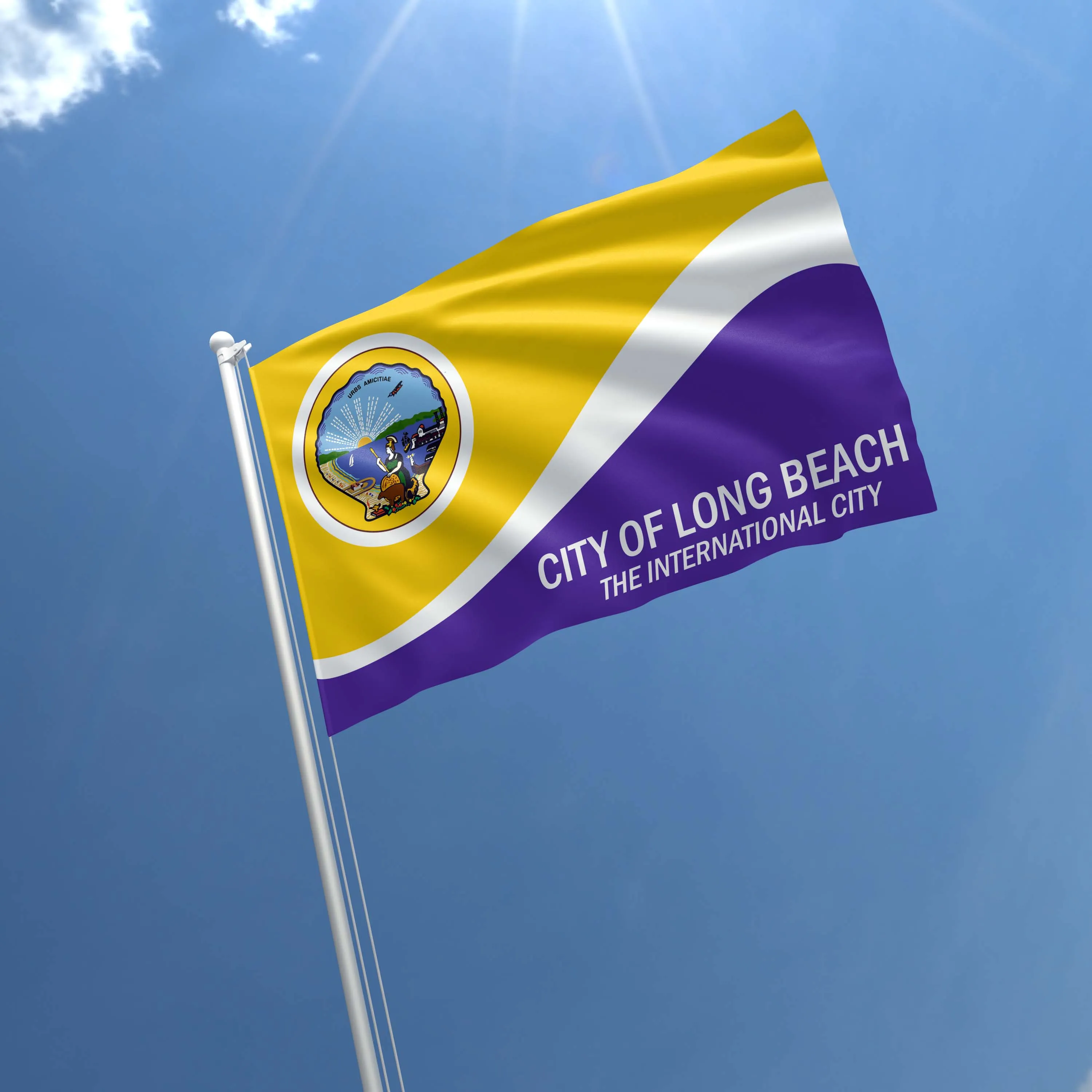 California State Los Angeles County Cities USA United States of America Flag Banner