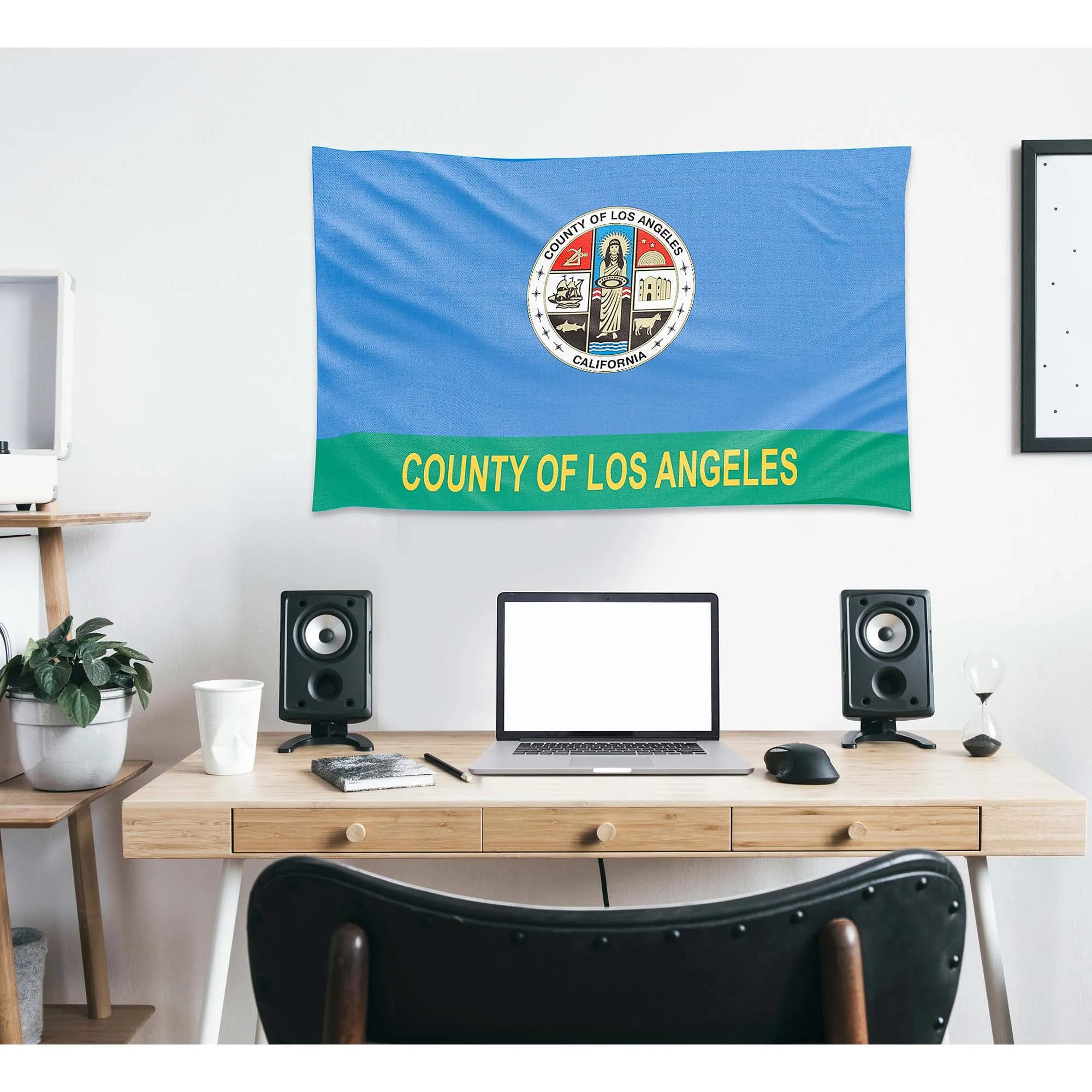California State Los Angeles County Cities USA United States of America Flag Banner