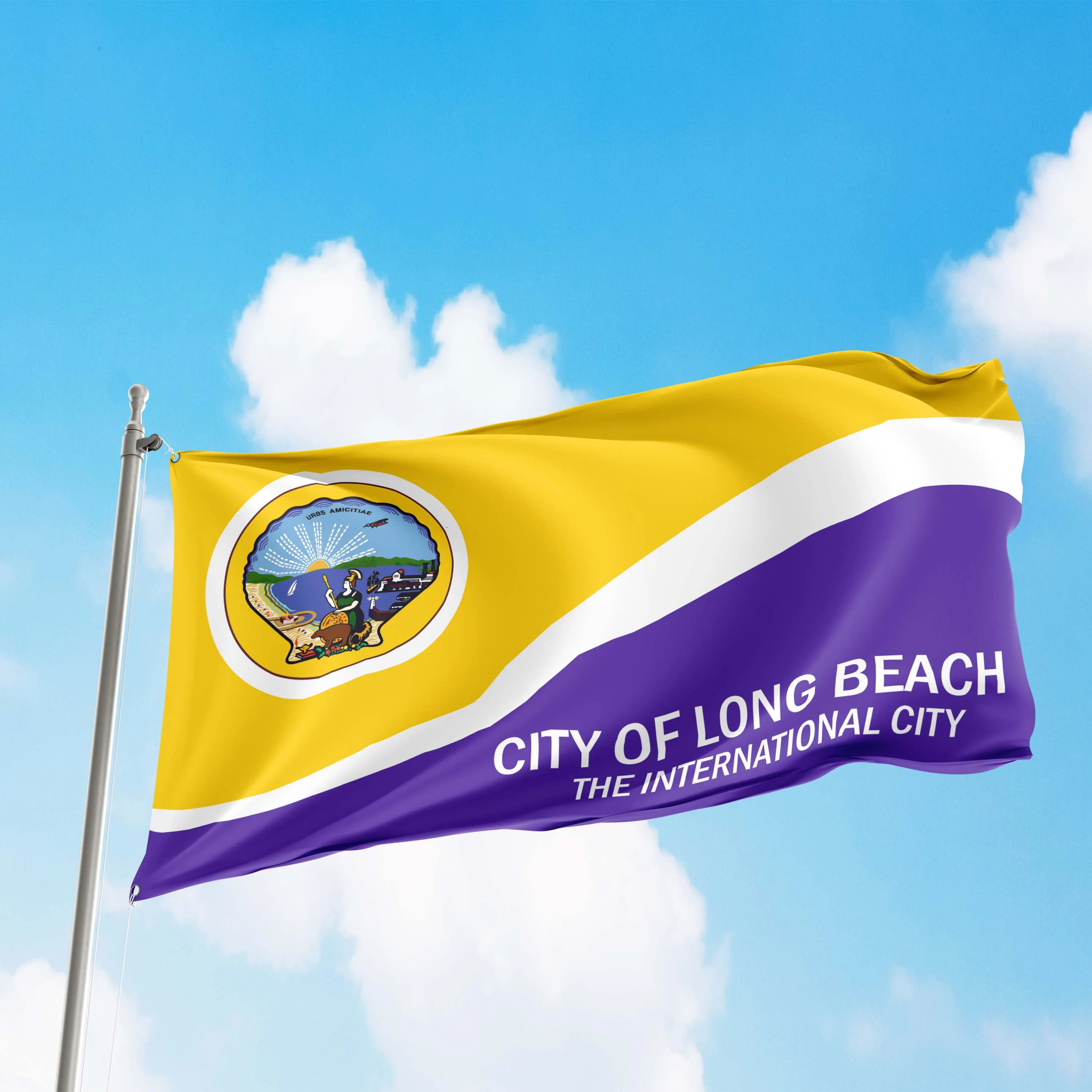 California State Los Angeles County Cities USA United States of America Flag Banner