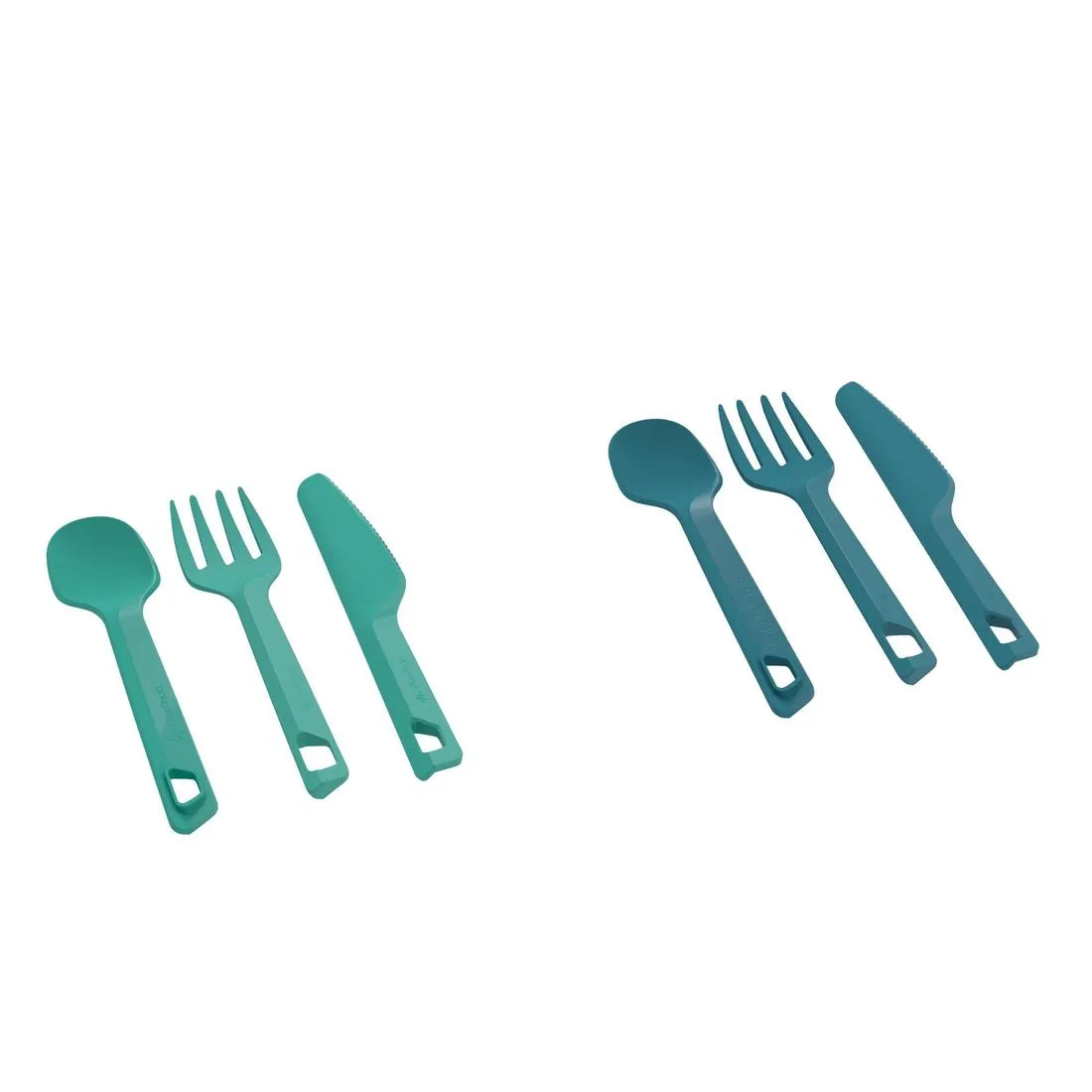 Camping and bivouacking cooking set in stainless steel 100 - 2 persons-10 items.