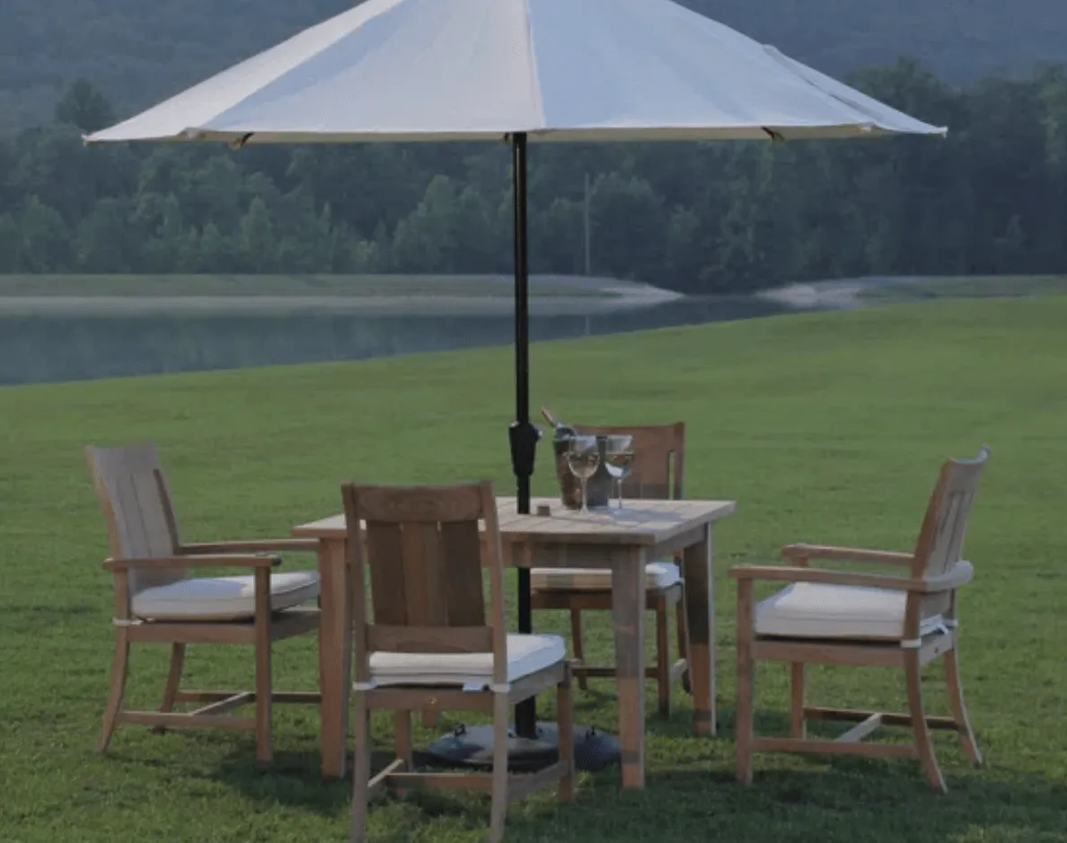 Cape Cod Square Teak Dining Table - Natural or Oyster Teak
