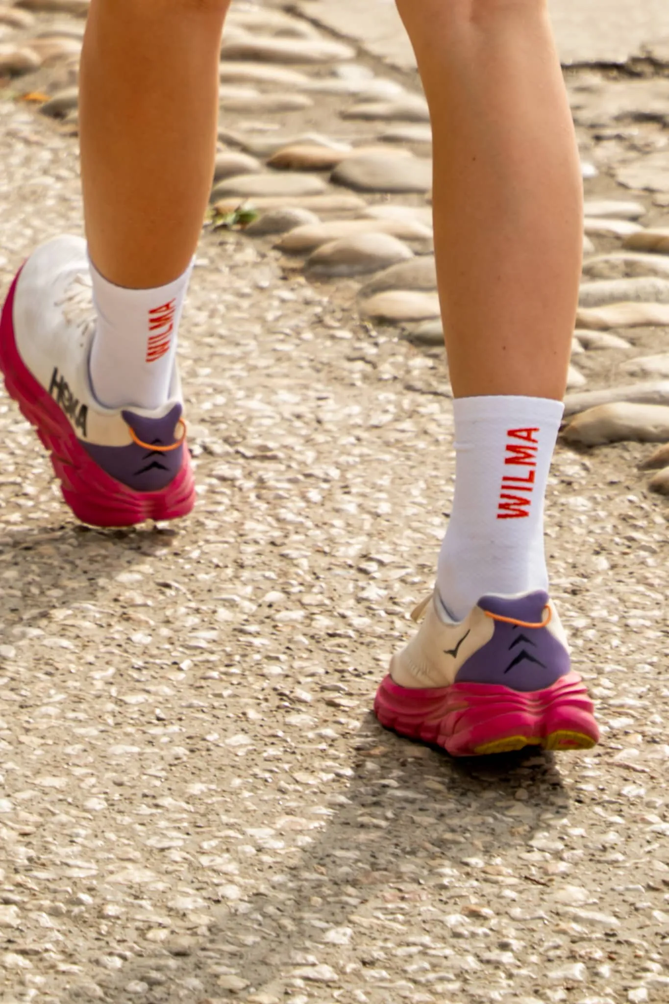 Chaussettes écru/orange - Rollande
