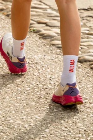 Chaussettes écru/orange - Rollande