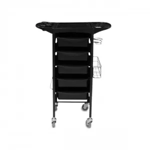 Collin 5 Drawer Sturdy Metal Frame Trolley with Side Storage and Holder