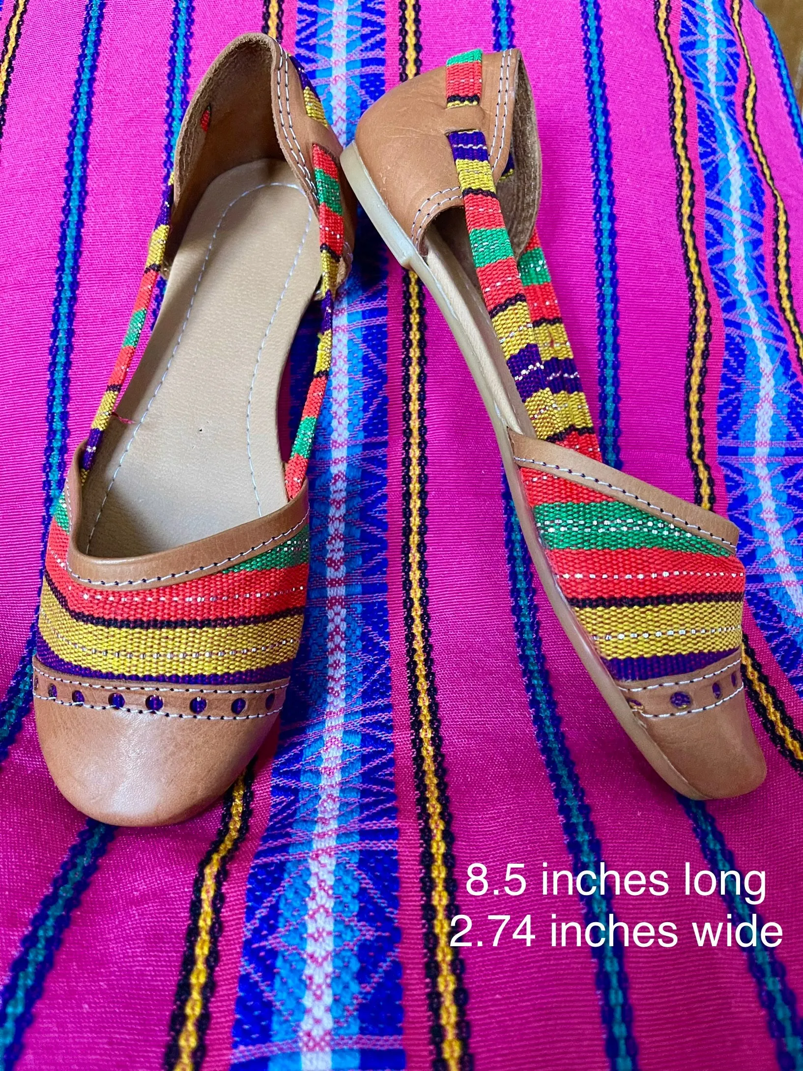 Colorful Leather Slides - Zapatias Multi Colores de Cuero
