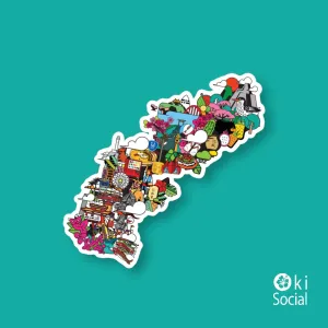 Colorful Okinawa Bubble-Free Sticker
