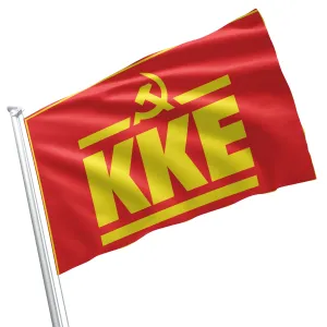 Communist Party Greece Flag Banner