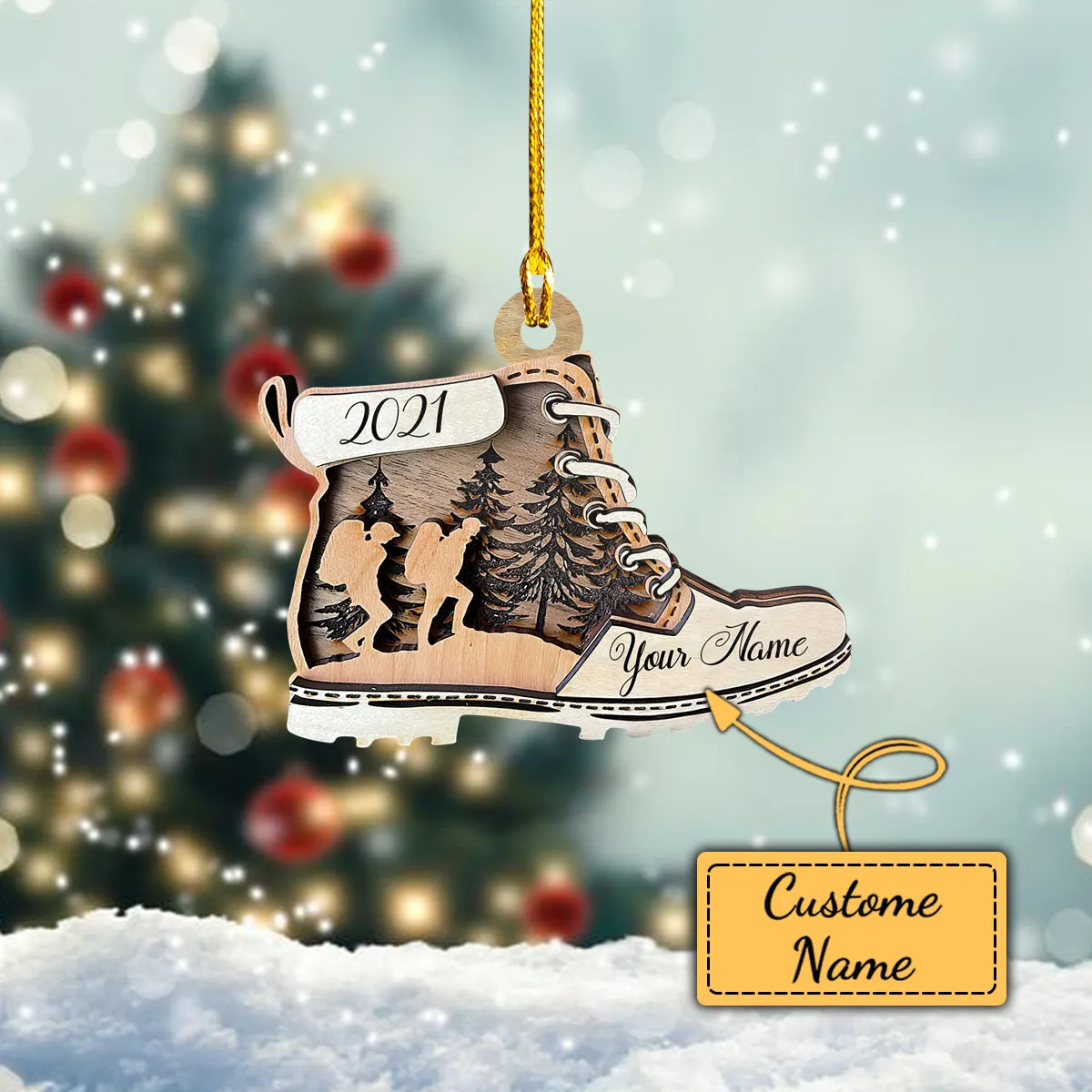 Custom Shaped Ornament - Hiking - H9h3-820