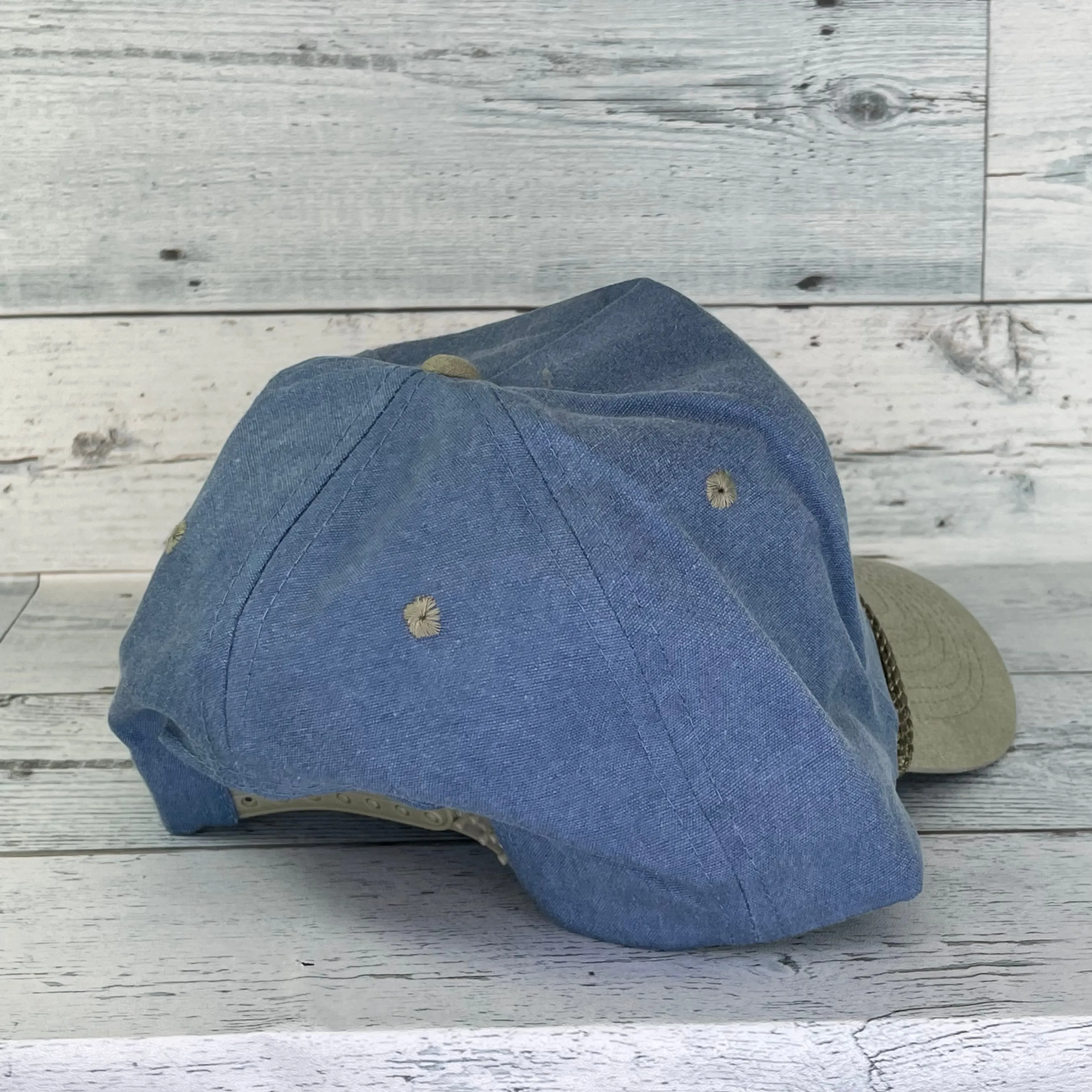 Custom Woodward Clyde Patch Consultants Mountains Stonewash Rope Curve Brim Snapback Cap Hat