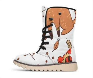 Cute Foxes Design Polar Boots