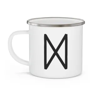 Dagaz (Day) Viking Rune Enamel Camping Mug
