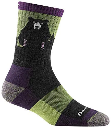 Darn Tough Womens 1970 Bear Town Micro Crew Lightweight with Cushion Merino Wool Socks