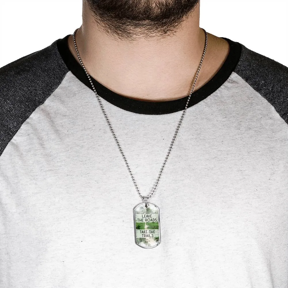 Dog Tag Necklace For Men - Hiking