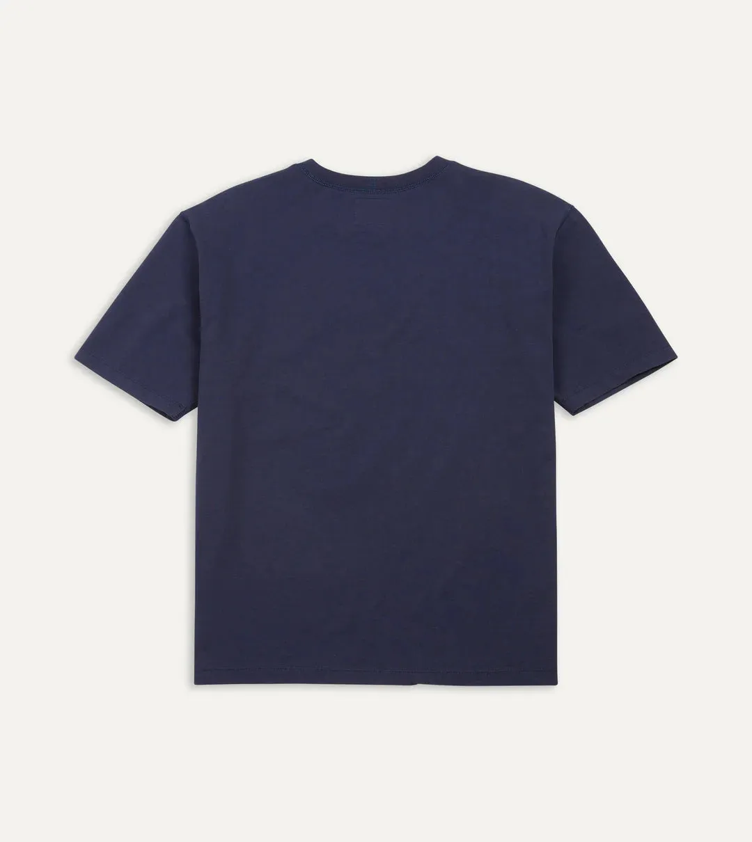 Drake's Cotton Crew Neck Hiking T-Shirt - Navy