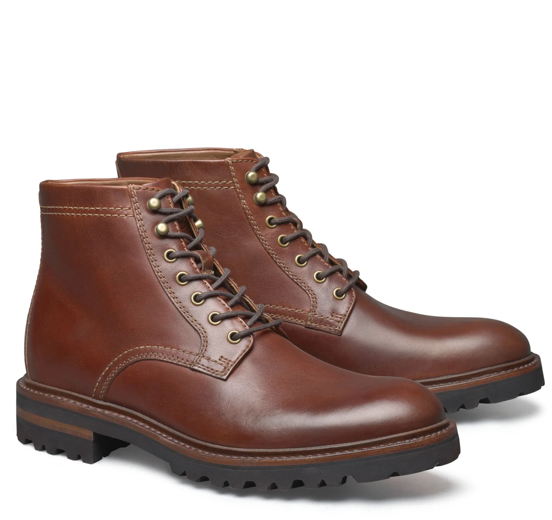 Dudley Lug Plain Toe Boot - Mens Lace Up Boot