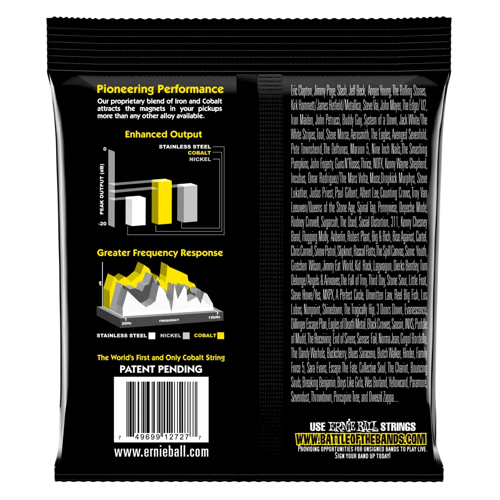 Ernie Ball Beefy Slinky Cobalt Electric Guitar Strings, 11-54 Gauge