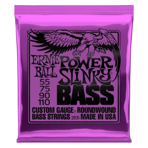 Ernie Ball Power Slinky Nickel Wound Electric Bass Strings 55-110 Gauge