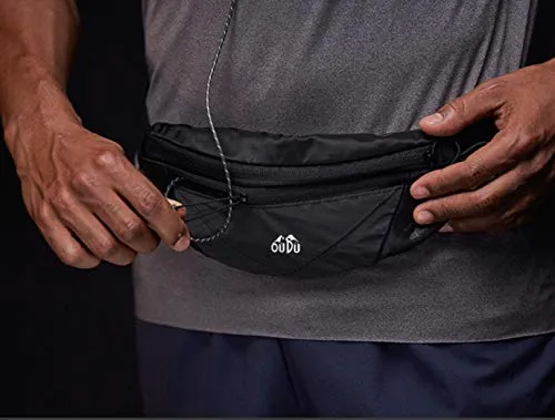 Fanny Packs for Men & Women Cute, Running Belt Waist Pack Bag for with Adjustable Strap Travel Sports - Black