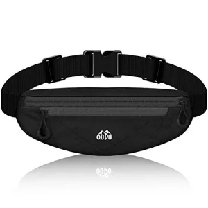 Fanny Packs for Men & Women Cute, Running Belt Waist Pack Bag for with Adjustable Strap Travel Sports - Black